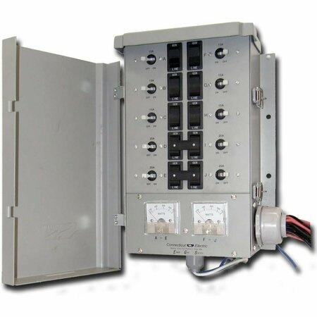 CONNECTICUT ELECTRIC 30A 10 Circuit G2 Manual Transfer Switch EGS107501G2